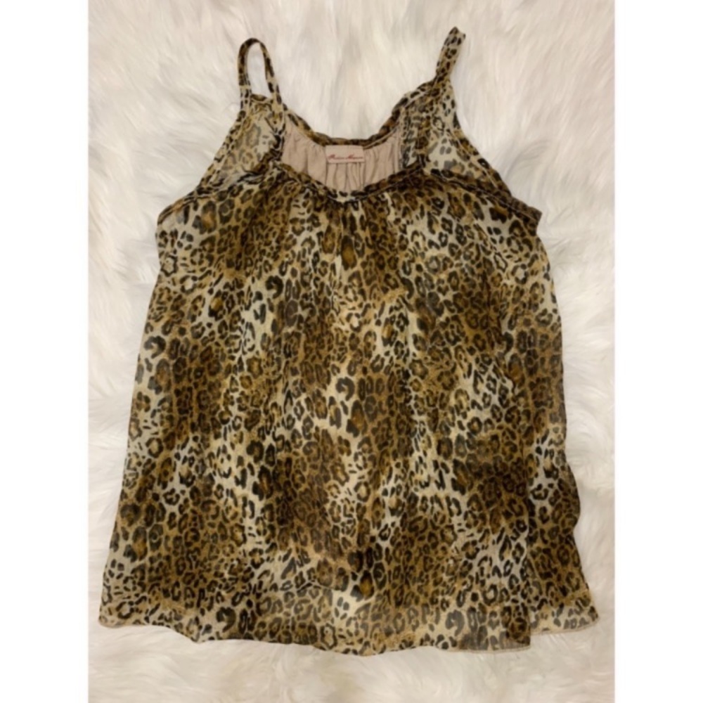 Cheetah/leopard print tank top blouse